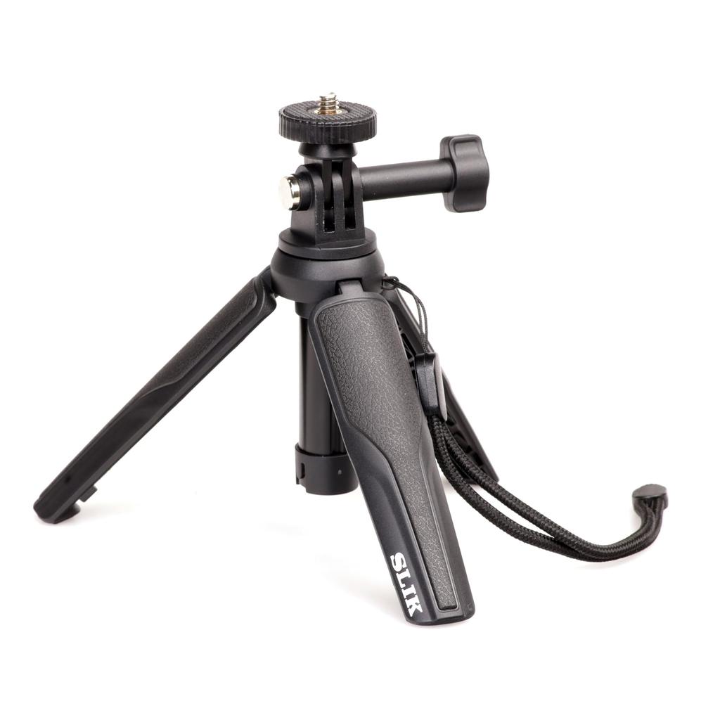 SLIK Action Stand a Mini Tripod with Extendable 305mm Compatible with Compact Cameras and with Hand Product 246924 305, 3-Way, 5-Section Pole, Tall,