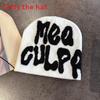 Street Style Letter Pattern Neutral Plush Casual Knitted Hat For Fall And Winter