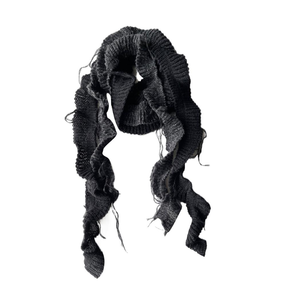 Flouncing Scarf for Women Long Skinny Belt Necktie Neck Scarf Y2K Girls Photo Props Long Neckerchief Skinny Scarf