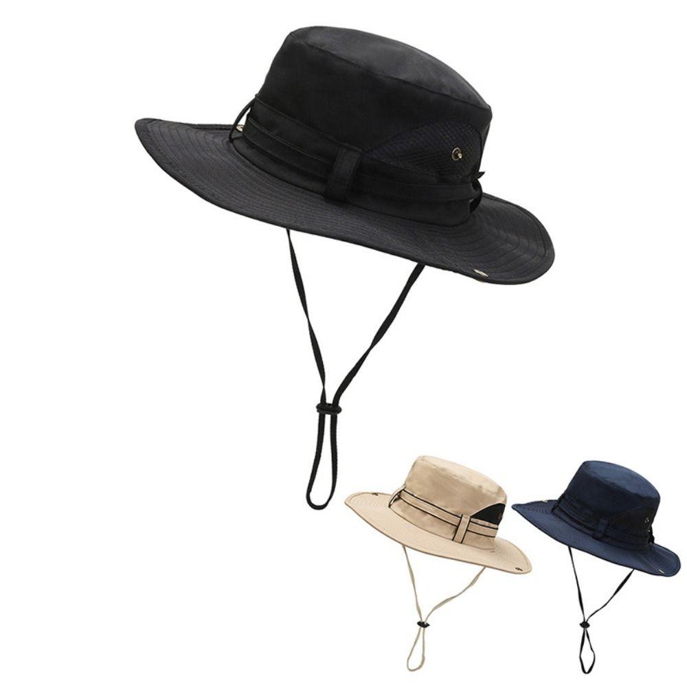 Wide Brim Hiking Hats UV Protection Sun Hat Fashion Panama Cap
