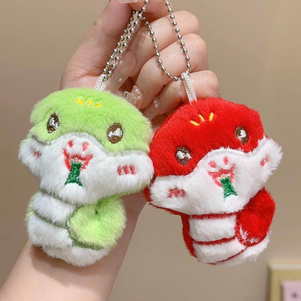 Red Hairband 2025 Happy New Year Headband Hairpin Plush Snake Year Headband New Year Dress Up