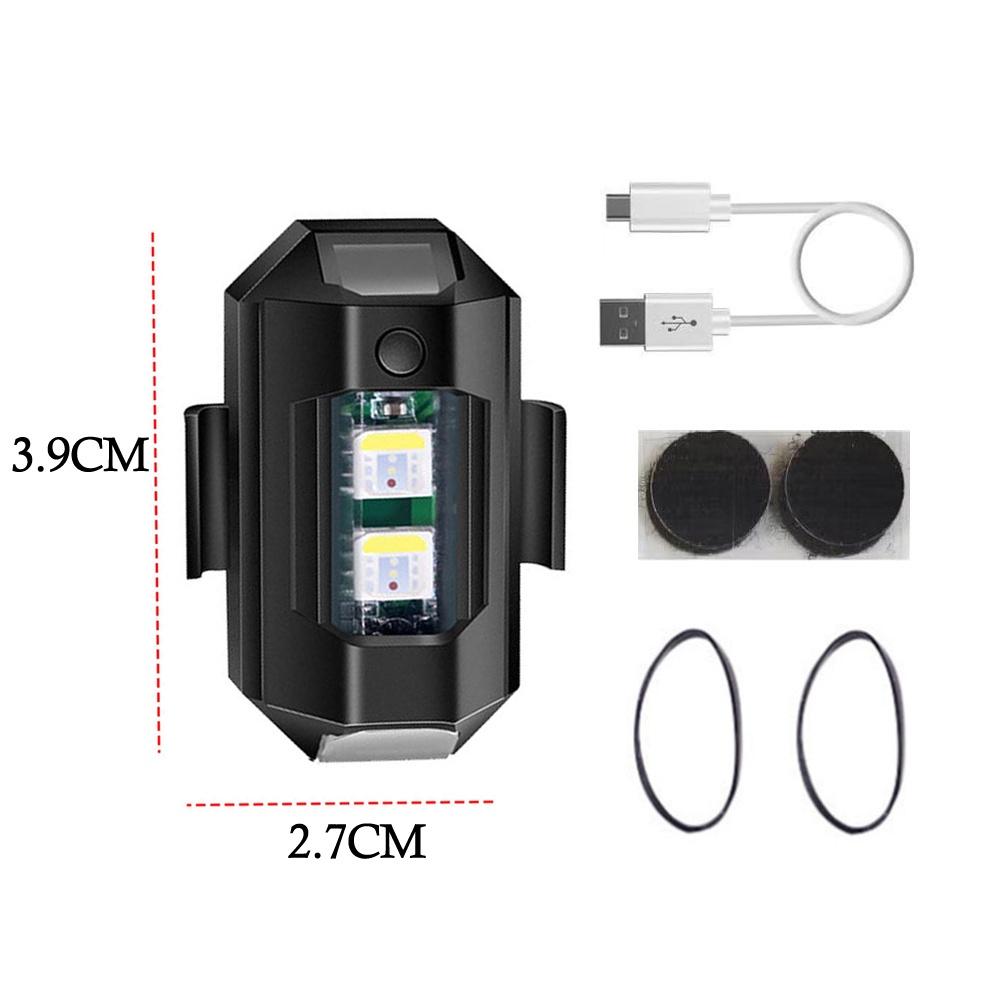 1 Piece 7 Color Drone Strobe Light USB LED Anti-Collision Bike Tail /Model Aircraft Night Flying Mini Signal Flashing Warning Light