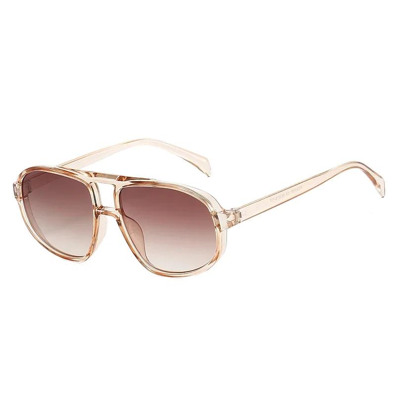 Retro Double Bridge Sunglasses UV400 Vintage Fashion for Men Women Minimalist Brand Outdoor Driving Trendy Sun Glasses