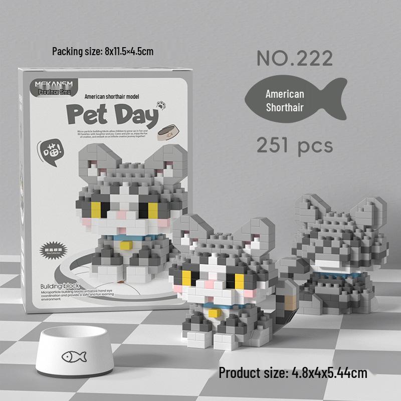 Микро Мини Строительные Блоки: Шиба-ину, Тедди, Корги, Кот, Корова Набор плюшевых игрушек в подарок