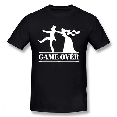 Game Over Футболка для невесты и жениха Девичник Веселая футболка Женская одежда Футболка с коротким рукавом Камуфляжная футболка