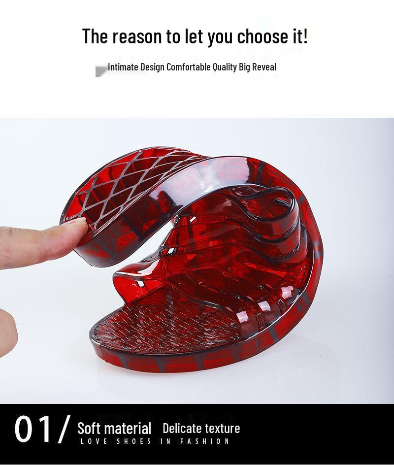 Кристально чистые нескользящие желейные тапочки для дома и душа
