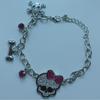 Y2K Pink Bow Skull Bracelet - Halloween Hot Girl Accessories