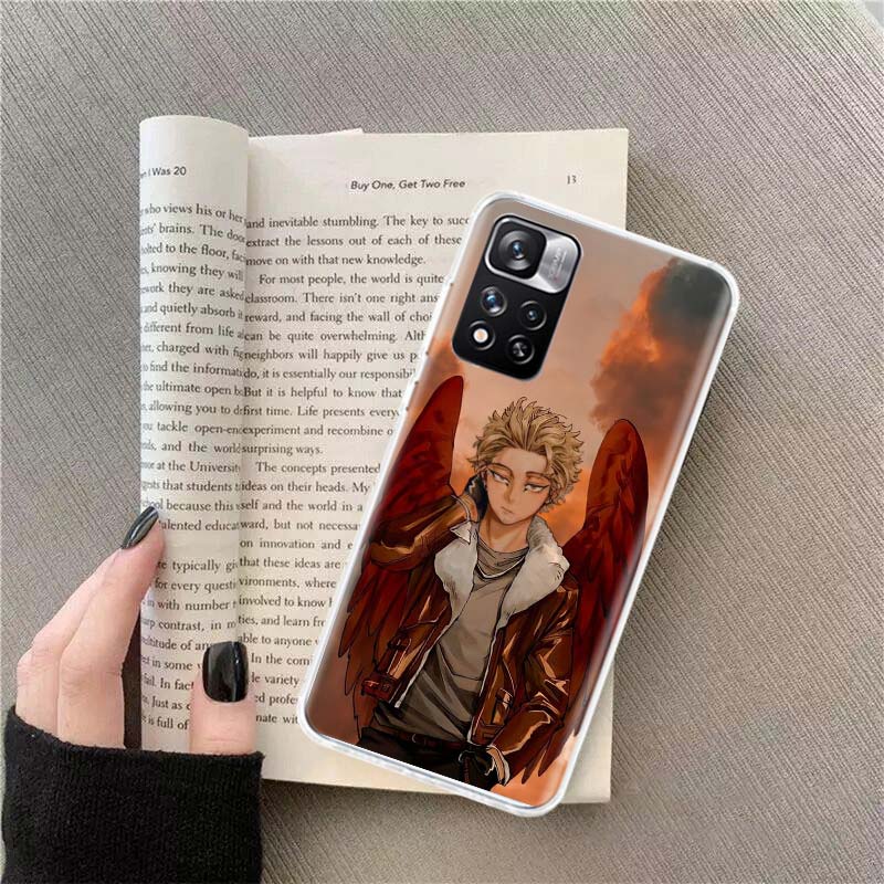 Чехол для телефона Аниме MHA Hawks BNHA Для Redmi Note 13 12 Pro Plus 14 15 Pro 5G 11 11T 11E 11S 10 Pro 10S 9 9S Прозрачный ТПУ Чехол для телефона C