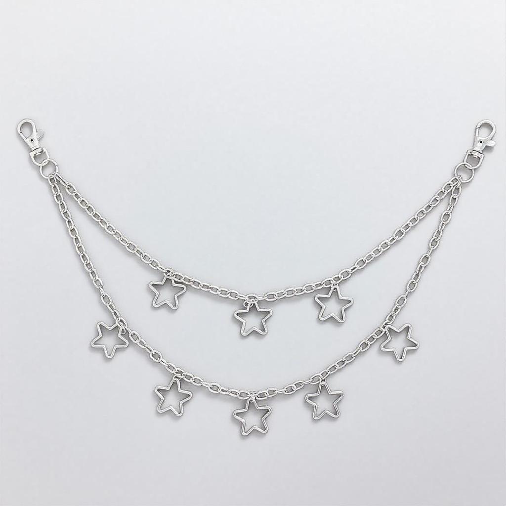 Панк Стиль Полая Звезда Кисточка Металлическая Цепь для Джинсов