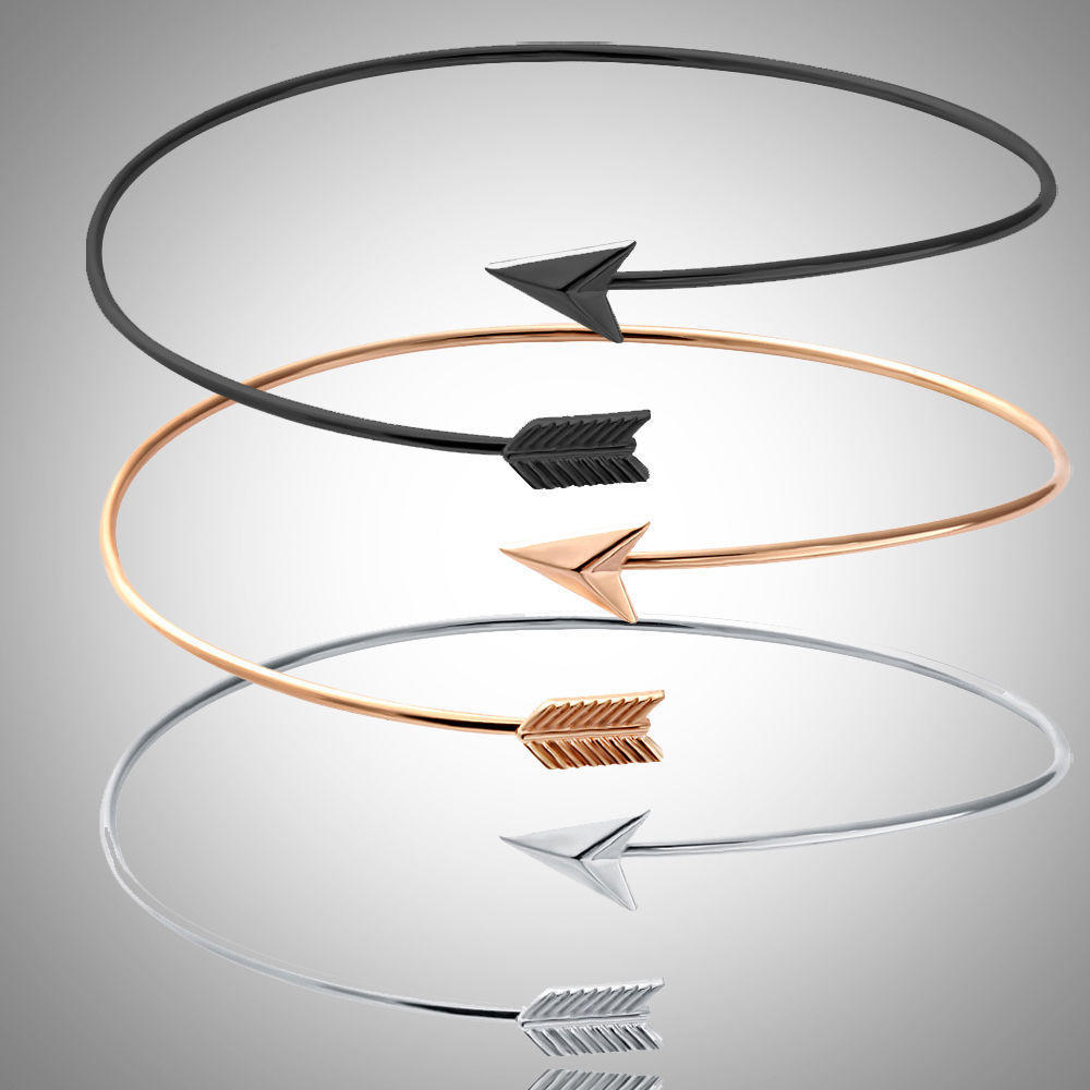 2 шт. Женский готический регулируемый открытый браслет-манжета Стрела Наплечная манжета