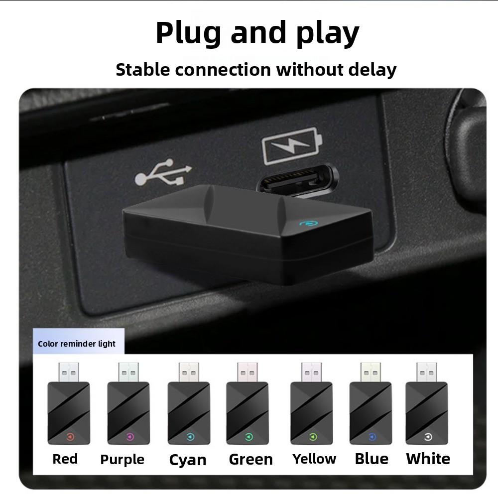 Беспроводной адаптер CarPlay Android Auto Box Преобразование проводного в беспроводной для автомобильной мультимедийной системы