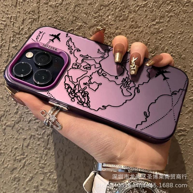 Аэрофотография подходит для Apple 15 цвет серебристый iPhone14Pro креативный 11promax матовый 16 защитный чехол 17