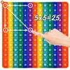 12x12 Times Table Silicone Bubble Pop Fidget Toy Interactive Brain Development Puzzle for Enhancing Mathematics Enlightenment