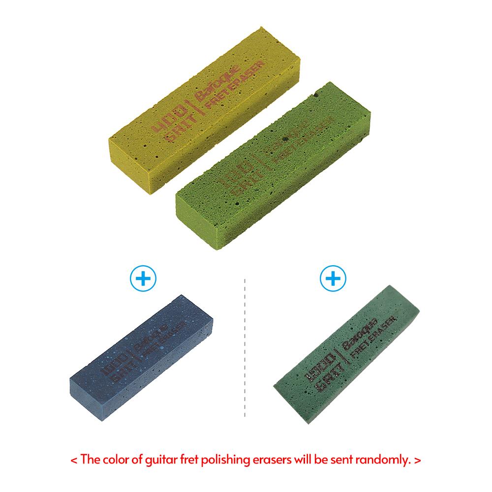 Ластики для полировки гитарных ладов Абразивные резиновые блоки для полировки ладовой проволоки, зернистость 180 и 400