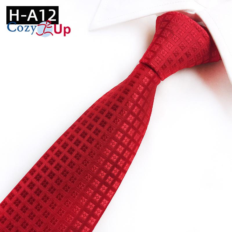 Cozy Up Красный галстук для мужчин с винтажным принтом 146x8x3,5 см, праздничный свадебный галстук
