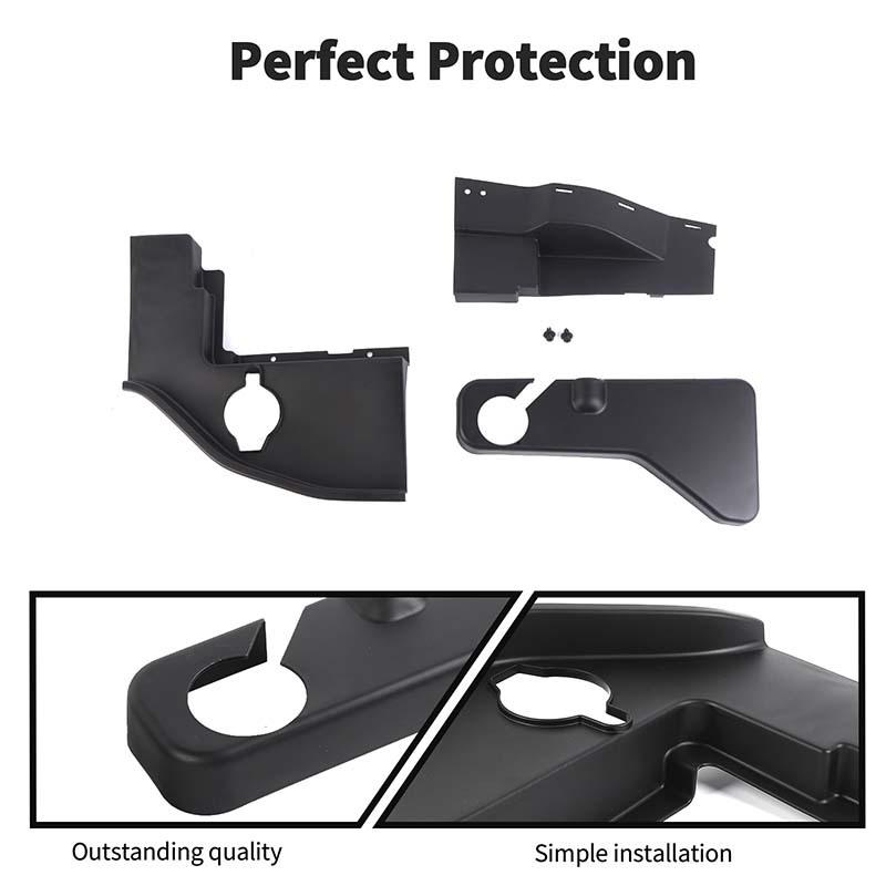 Car Engine Protective Cover Kit Wiper Spray Bottle Cover Plate Coolant Pot Cover For Dodge Challenger 2015 Up ABS Interior Accessories