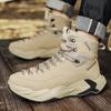 Men's Retro High-Top Hiking Boots: Autumn/Winter Casual Sports Martin Boots for Outdoor and Work.
