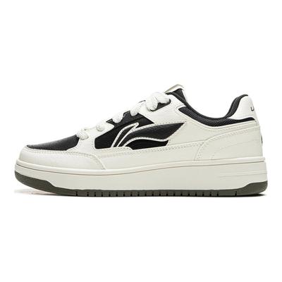 Li Ning Tianji Скользкие, Износостойкие, Легкие, Дышащие Низкие Скейтбордические Кроссовки Женские Белый Черный AGCU096-6