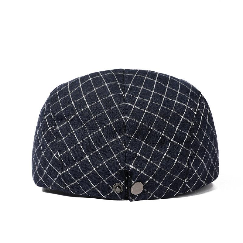 Клетчатый берет для мужчин и женщин с кепкой-ушанкой Весенняя ретро-шляпа с утиным язычком