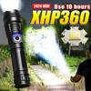 2024 Newest XHP360 Super Bright 3000M High Power Flashlight Waterproof Rechargeable Torch 26650 Outdoor Fishing Camping Lantern