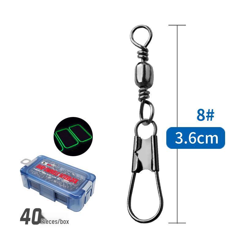 Деревянный набор крючков для креветок с коробкой-кубиком Рубика, светящимися бусинами, вертлюгом, тройником и различными булавками