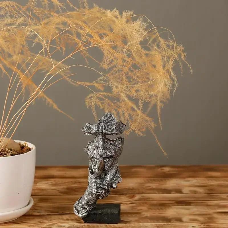 Статуя Абстракция Смола Настольные Украшения Скульптура Миниатюрные Статуэтки Лицо Персонаж Скандинавское Искусство Ремесла Офис Домашнее Украшение