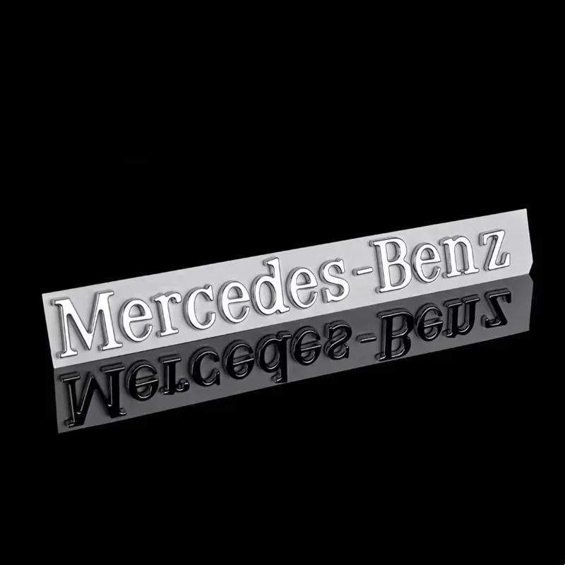 UKY5 3D ABS Mercedes Benz Logo Car Body Side Badge Body Rear Trunk Sticker For Mercedes Benz B/C/E/S Class A Class C200L GLC GLK CLA