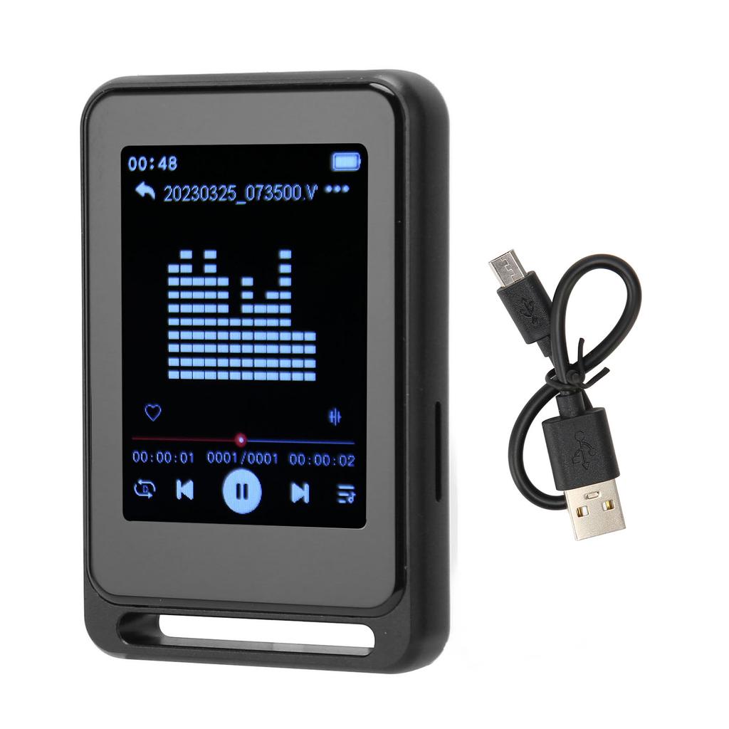 2,4-дюймовый музыкальный плеер с полностью сенсорным экраном, портативный MP3-плеер, Bluetooth 5.0, MP3-плеер высокой четкости для спорта