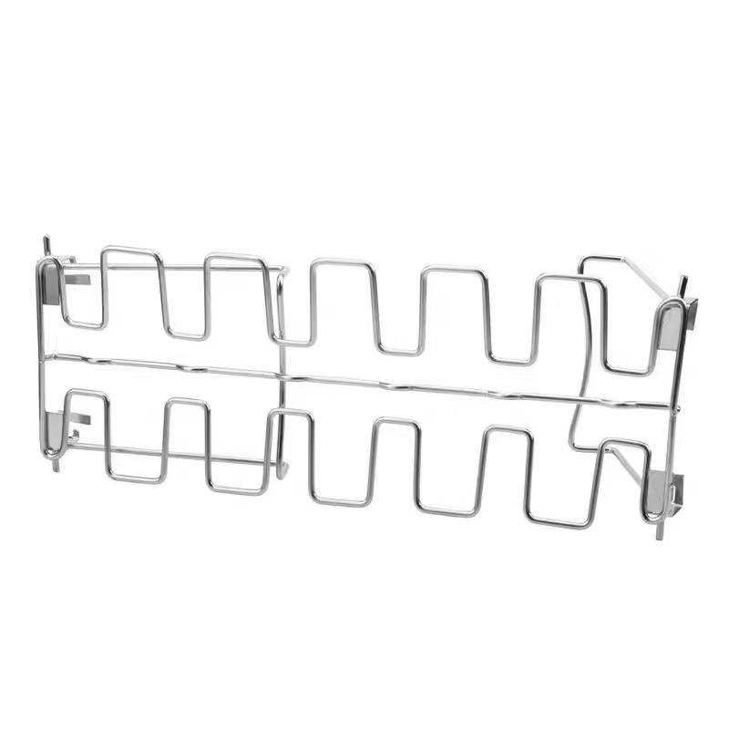 Stainless Steel Folding BBQ Chicken Leg Rack for Home & Outdoor Use