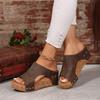 Fashion Summer Open Toe Women Clogs Wedge Sandals Fashion Woman Breathable Comfortable Sandal Casual Slippers Large Size Female Footwear