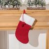 Рождественские чулки 17 дюймов Большие Вязаные Каминные Подвесные Чулки с Белой Манжетой из Искусственного Меха для Украшения Рождественской Вечеринки