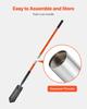 Trench Shovel, 10.4 cm Blade Heavy-Duty Trenching Shovel, Narrow Spade Trench Digger with Fiberglass Handle and Non-Slip Grip, for Gardening, Digging