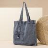 Непринужденная ретро-сумка из денима на одно плечо, женская повседневная сумка-тоут для поездок на работу, большая вместимость, дорожная сумка
