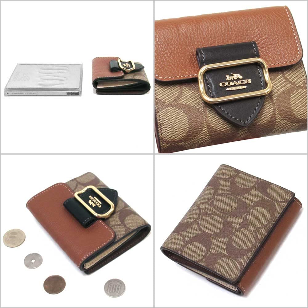 Кошелек Outlet Signature Color Block Small Morgan Wallet Bifold Wallet CF472 IME7V [Coach] [Товар]