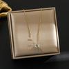 Elegant Korean Micro-Inlaid Titanium Necklace - Luxurious Women's Clavicle Chain, Non-Fading, Unique Minority Design.