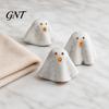 Decorative Ghost Statue Light Up Halloween Decoration, Cute Spooky Figurine with Indoor Ornament Warm LED for Mantel Fireplace Home Party Decor Small