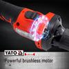 Бесщеточная аккумуляторная угловая шлифмашина YATO: Электрическая полировальная машина и гравер промышленного класса