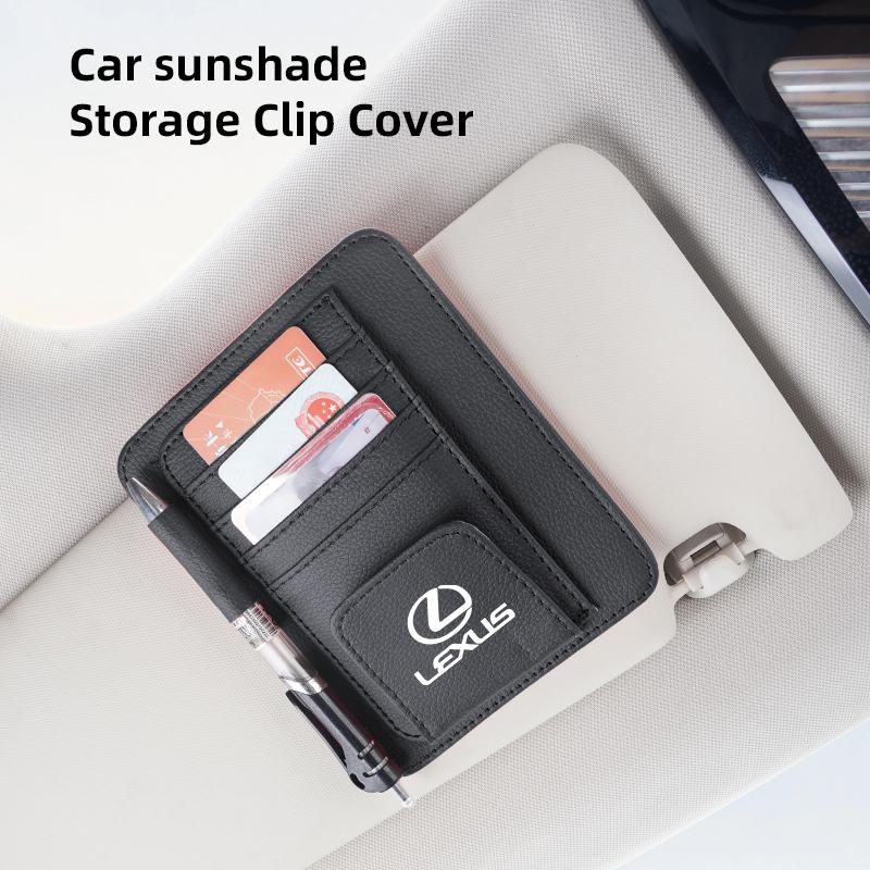 CKU5 Car Sun Visor Wallet Card Bag Sunglasses Holder For Lexus RX330 IS250 Ct200h ES300h RX350 IS300h NX300h Car Interior Accessories