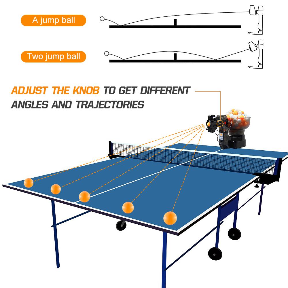 Table Tennis Robot Ping Pong Ball Machine Serves 40mm Regulation Ping Pong Balls Automatic Table