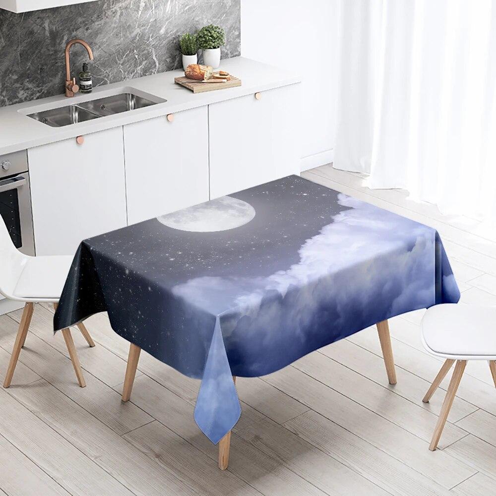 Скатерть «Звездное небо», домашний декор, устойчивая к пятнам, водонепроницаемая, украшение для стола, прямоугольная кухонная столешница для камина