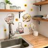 Модные Водонепроницаемые Английские Наклейки на Посуду Милые DIY Кухонные Наклейки на Стену Самоклеящиеся Мультяшные Наклейки с Подсолнухами Спальня