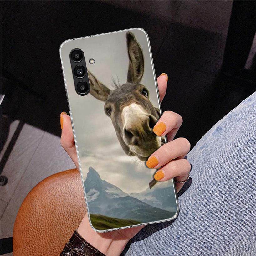 Funny Donkey Phnoe Case for Samsung Galaxy A17 A37 A57 A16 A26 A36 A56 A15 A14 A13 A55 A54 A53 A35 A34 A33 A25 A24 A23 A52 Galax