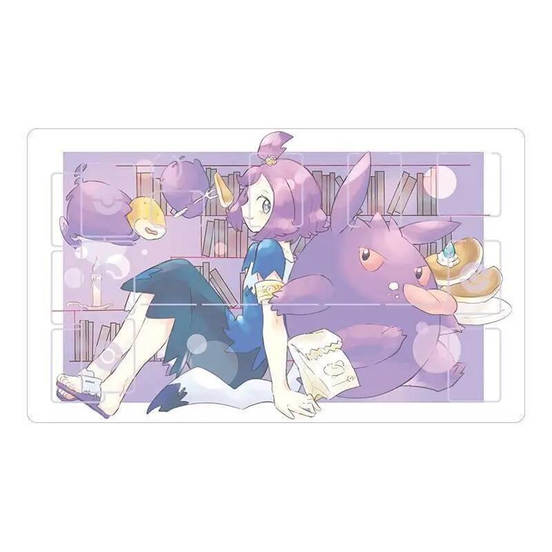 Cartoon Acerola Mimikyu PTCG Anime Game Battle card Rubber Card Pad Mouse Pad Keyboard Pad mm