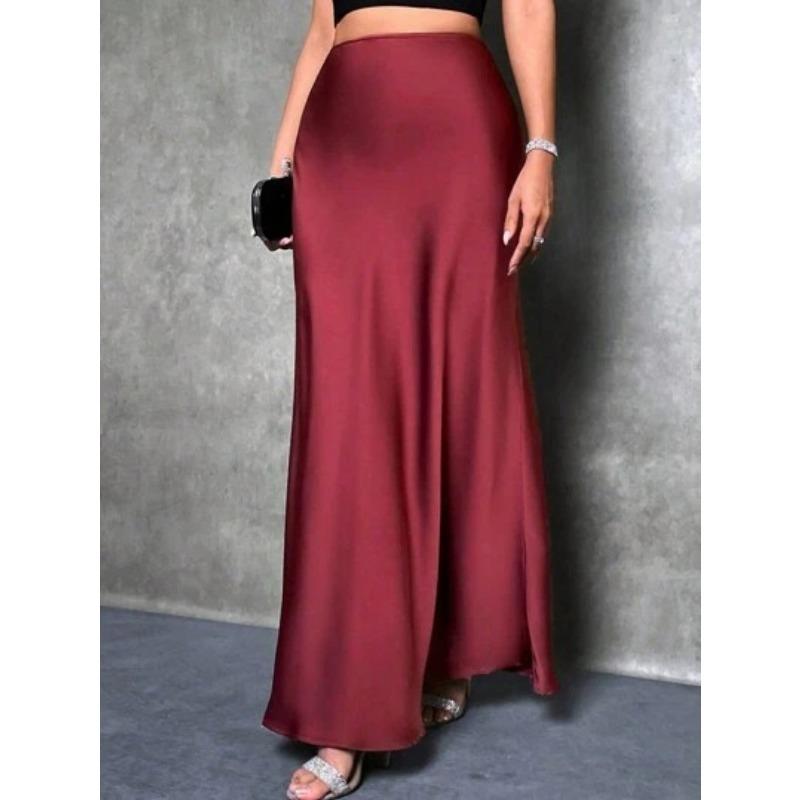 Женская весенняя мода новая простая длинная юбка