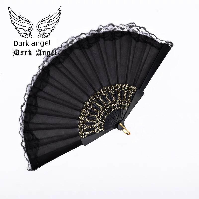 Handmade Retro Bamboo Folding Fan for Men, Fan, Mysterious Black Hollow Bamboo Fan, Simple Everyday Bamboo Fan