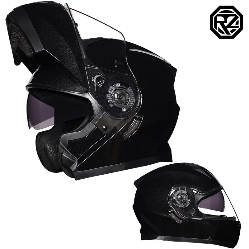Мотоциклетный шлем ORZ-162, модульный откидной шлем-фулфейс, шлем для бездорожья на дальние расстояния со встроенной солнцезащитной шторкой