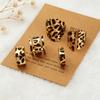 Geometric Irregular Opening Autumn and Winter Personality Leopard Striped Ring Female