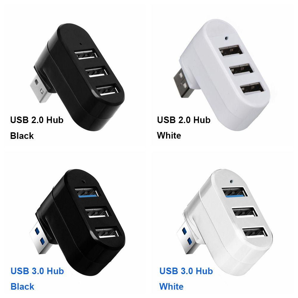 New Rotatable High Speed Mini 3 Ports Splitter Box Adapter USB 3.0 Hub