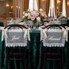 2PCS French Romantic Wedding Chair Decoration Creative Wedding Chair Banners  Chair Decor