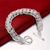 8 Inch 18K Gold Bracelet 5MM Sideways Chain Bracelet For Woman Men Fashion Wedding Engagement 925 Sterling Silver Jewelry Gifts